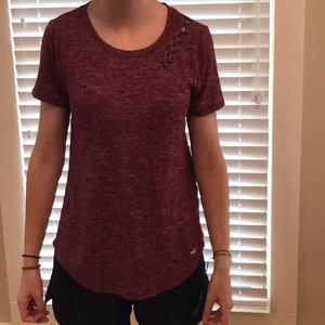 Maroon Hollister shirt